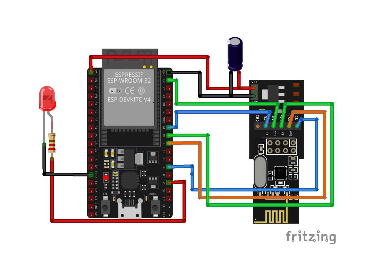 ESP32 NRF24 Transmitter&Receiver